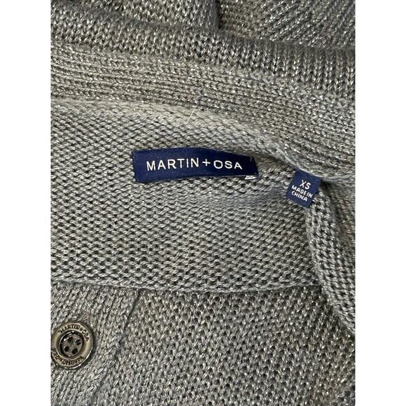 Martin + Osa Metallic Gray Button Cardigan size XS - Picture 3 of 3